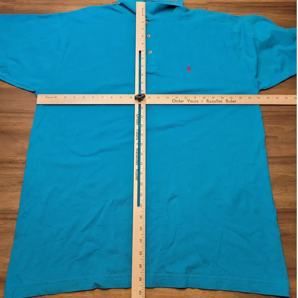 RARE VTG Ralph Lauren Blue Polo 90s USA Streetwear 2XL
